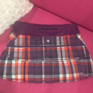 Lululemon Plaid Pacesetter Skirt